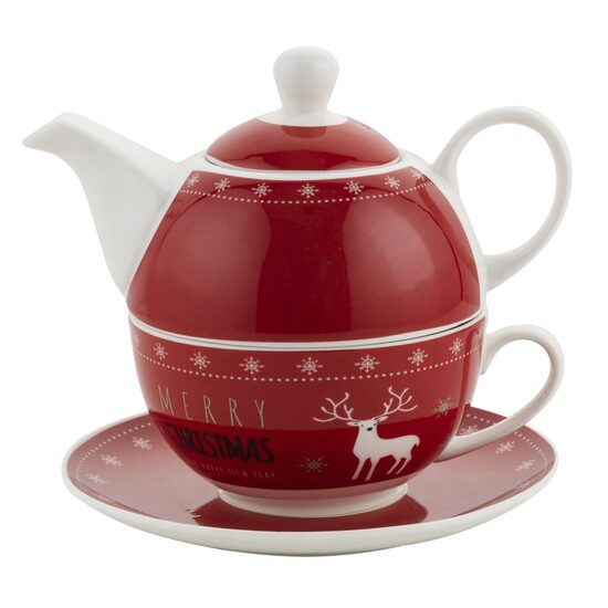 FLORINA porcelāna tējas kanna ar krūzi un apakštasīti RUDOLFO 400ml